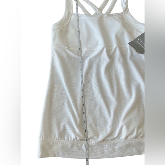 Athleta Miles Top Mesh Tank, NWT, Size-L, Color-White, Athleta Womens Ta… - Picture 3 of 12